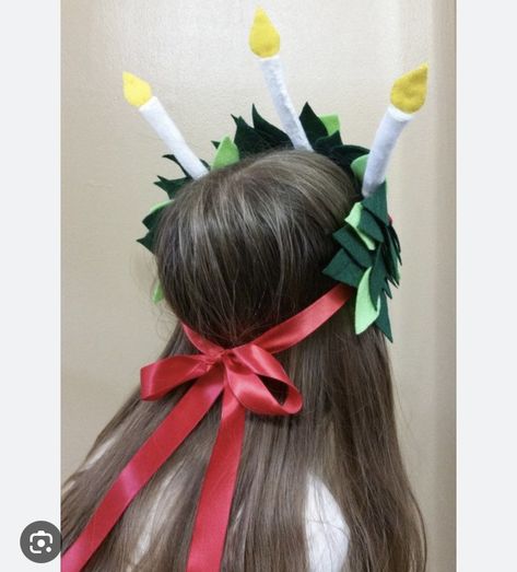 St Lucia Crown, Waldorf Advent, Advent Traditions, Sankta Lucia, Santa Lucia Day, St Lucia Day, Advent Wreaths, Crown Diy, Advent Activities