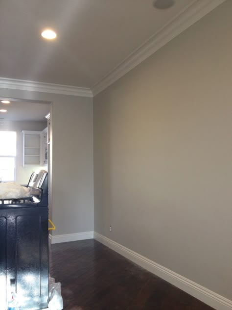 Benjamin Moore's 'Revere Pewter,' described as the best paint colour ever!  LOVE IT.