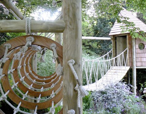 Chelsea Flower Show 2008 | Ronnie23 | Flickr Rope Bridge, Outdoor Play Spaces, Outdoor Play Areas, Hardscape Design, Outdoor Play Area, Kids Outdoor Play, Natural Playground, Garden Area, Jungle Gym