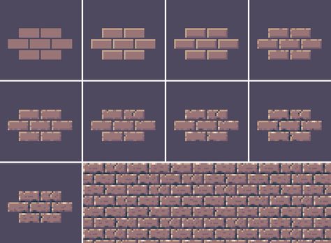 Pixel Art Brick Wall, Brick Pixel Art, Sandstone Wall, Pixel Art Tutorial, Brick Texture, Minecraft Pixel Art, Brick Design, Art Tutorial, Brick Wall