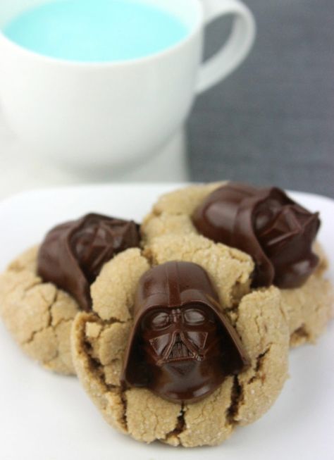 Star Wars Dessert, Peanut Blossom Cookies, Darth Vader Cake, Fruit Pizza Sugar Cookie Recipe, Peanut Butter Blossoms Recipe, Peanut Butter Blossom, Pizza Sugar Cookie, Peanut Butter Kiss Cookies, Star Wars Cookies