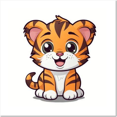 Get ready to fall in love with our Kawaii Tiger design! -- Choose from our vast selection of art prints and posters to match with your desired size to make the perfect print or poster. Pick your favorite: Movies, TV Shows, Art, and so much more! Available in mini, small, medium, large, and extra-large depending on the design. For men, women, and children. Perfect for decoration. Cute Tiger Drawing, Cute Tiger Cartoon, Kawaii Tiger, Tiger Cartoon, Tiger Drawing, Fav Products, Cute Tigers, Knitting Patterns Toys, Art Decor Diy