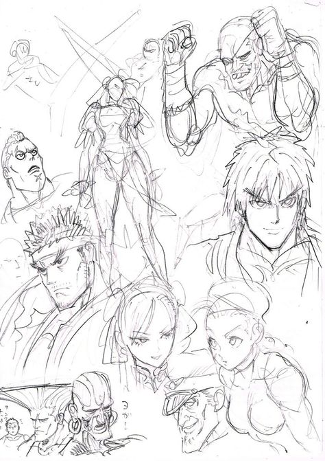 Yusuke Murata, Capcom Art, One Punch Man Manga, Street Fighter Art, Character Design Sketches, Character Sketches, Manga Artist, Punch Man, Street Fighter