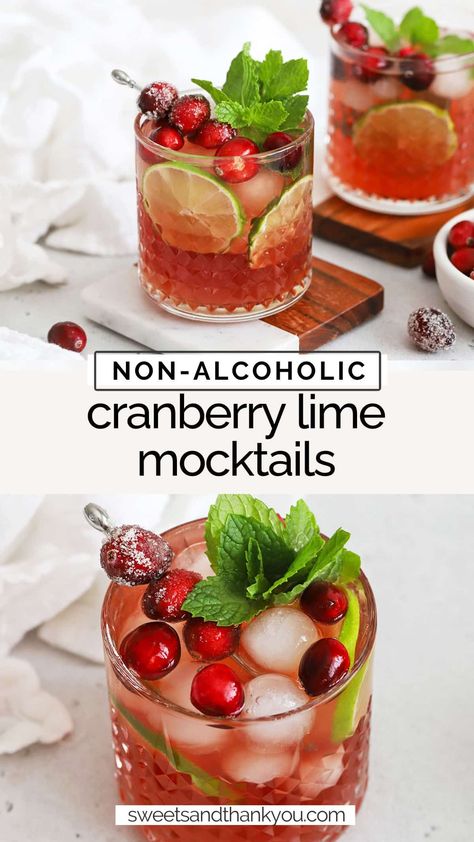 Mule Mocktail Recipe, Christmas Mocktail Recipes, Easy Holiday Drinks, Cranberry Mocktail, Cranberry Moscow Mule, Holiday Mocktail, Cranberry Drinks, Alcoholic Punch Recipes, Easy Mocktail Recipes