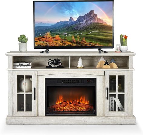 Electronic Fireplace Tv Stands, Tv Over Fireplace Media Storage, Electric Fireplace Storage Cabinet, Electric Fireplace Cabinet Drawers, Small Tv Console Target, Hidden Tv Over Fireplace Corner, Corner Tv Cabinets With Fireplace, Unused Fireplace Media, Hide Cords Mounted Tv Fireplace