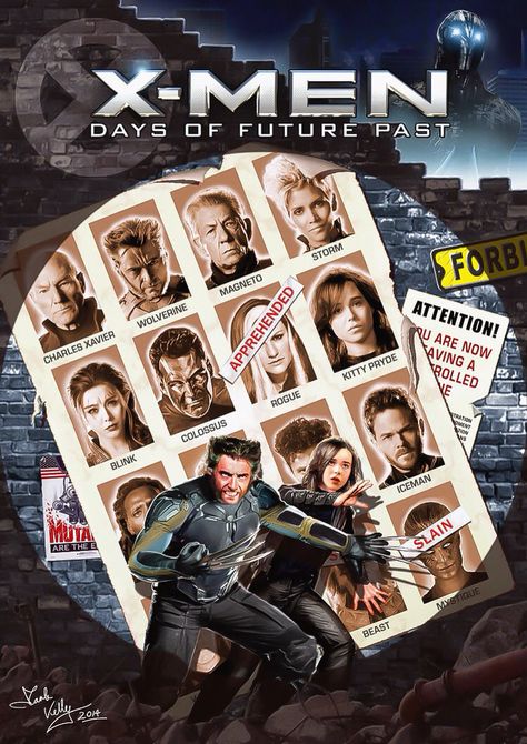 X-Men: Days of Future Past cover homage by Mark Kelly Hulk 2003, Deadpool Y Spiderman, Alternative Posters, Xman Marvel, Marvel Wolverine, Days Of Future Past, Charles Xavier, Men's Day, Deadpool Wolverine