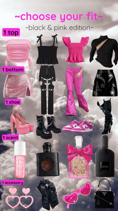 Pink Goth Aesthetic Outfits, Goth Barbie Aesthetic, Pink Goth Aesthetic, Pink Goth, Cool Outfit, Goth Aesthetic, Black Aesthetic, Aesthetic Outfits, Pink Aesthetic