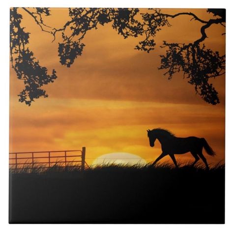 Horse Scenery Painting, Horse Silhouette Painting, Country Aesthetic Western, Sunrise Art Painting, Horse Acrylic Painting, Colorful Horse Art, Galaxy Painting Acrylic, Dog Portraits Illustration, Nature Paintings Acrylic