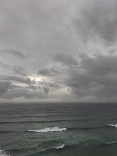 #clouds #storm #rain #beach #aesthetic Simple Photo, Storm Clouds, On Beach, Ocean Creatures, Beach Aesthetic, Gods Love, The Beach, Collage, Grey