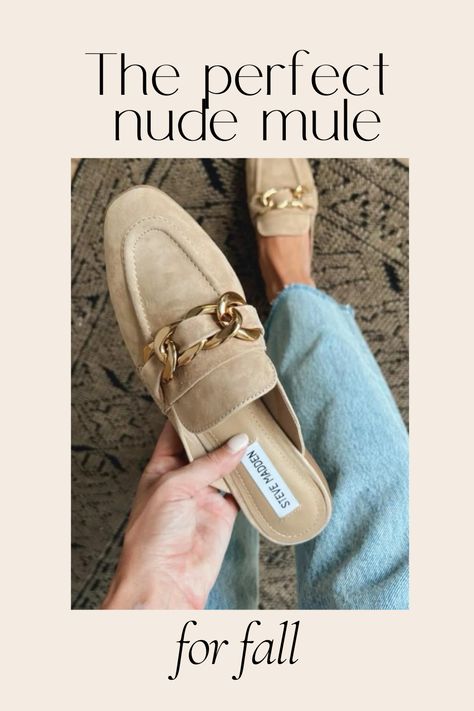 Taupe Mules Outfit, Tan Mules Outfit, Mules Shoes Outfit Work, How To Style Mules, Mules Shoes Outfit, Mule Outfit, Mule Shoes Outfit, Neutral Color Shoes, Beige Mules