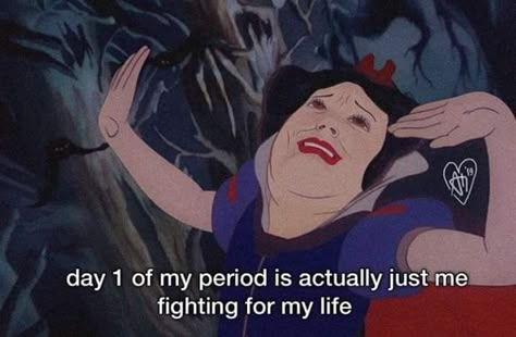 Funny Princess, Disney Princess Funny, Period Humor, Period Cramps, Funny Disney Jokes, Snow White And The Seven Dwarfs, Modern Princess, The Seven Dwarfs, Disney Jokes