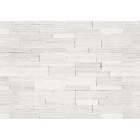 Satori Mystery Ledgestone 6-in x 12-in Natural Stone Marble Wall Tile (0.48-sq. ft/ Piece) in the Tile department at Lowes.com Ledger Stone, Stacked Stone Fireplaces, White Quartzite, Chair Rail Molding, Marble Wall Tiles, Natural Stone Flooring, Hexagonal Mosaic, Leather Decor, Marble Wall