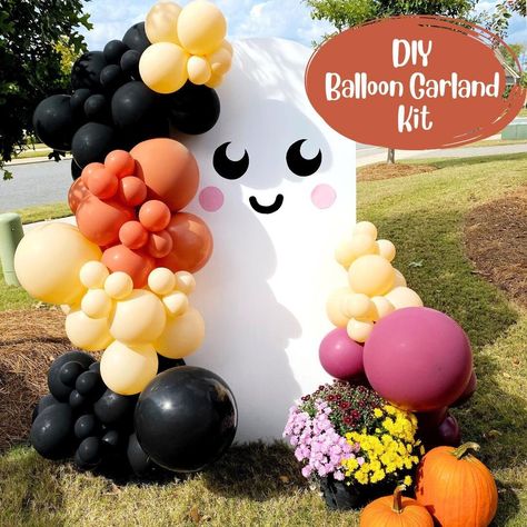 Burnt orange ▪️ Sangria ▪️ Blush ▪️ Black  Professional Grade Balloon Garland Kit Create a stunning backdrop for your special event with our DIY Organic Balloon Garland Kits. These kits include everything you need to craft a beautiful balloon garland--no helium or experience necessary. Each kit is designed to help you achieve professional results effortlessly! Product Options: We like our garlands full and big. Our kits include extra balloons for additional clusters to add to the garland. Please make sure you use some for fullness and not length only to ensure your garland looks beautiful, full, and luxurious. 6 FT - 76 Balloons 40 11" balloons 4 17" and/or 24" balloons 32 5" balloons 12 FT - 152 balloons 80 11" balloons 8 17" and/or 24" balloons 64 5" balloons Included: -High-quality prof Birthday Balloon Arch, School Fall Festival, Halloween Balloons Decorations, Fall Carnival, Balloon Garland Diy, 5 Balloons, Garland Diy, One Balloon, Halloween Balloons