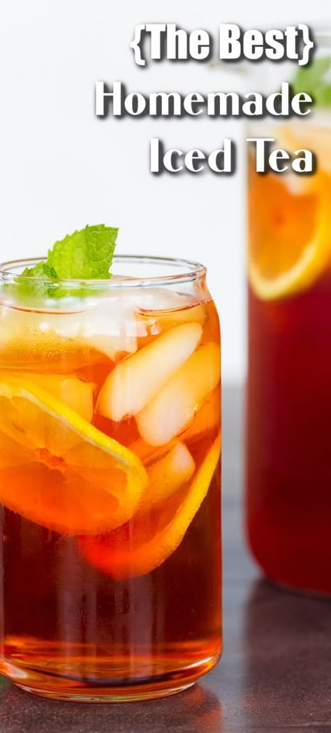 Homemade Ice Tea, Tea Recipes Homemade, Iced Tea Recipes Homemade, Unsweetened Iced Tea, Diy Juice, Homemade Iced Tea, Sweet Tea Recipes, Recipes For Baby, Iced Tea Recipe