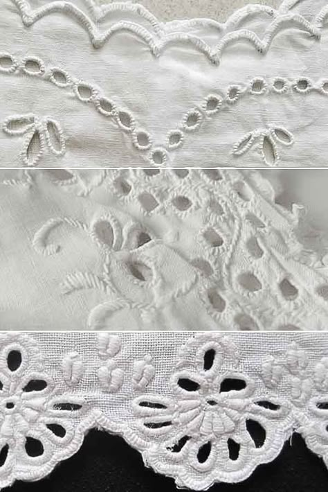 Making Lace By Hand, Broidery Anglaise, Making Lace, How To Make Lace, Embroidery Lace, Lace Designs, Sewing Terms, Cutwork Embroidery, Vintage Crochet Patterns