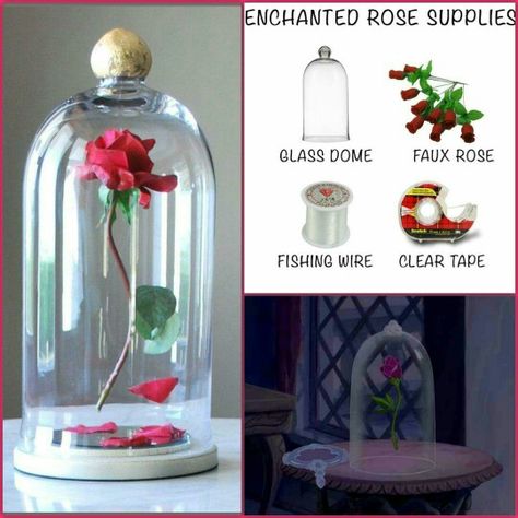 Make your own enchanted rose # Beauty and the Beast Beauty And The Beast Bedroom, Rose Beauty And The Beast, Beauty And The Beast Quince, Beauty And The Beast Diy, Beauty And The Beast Wedding Theme, Belle Birthday Party, Beauty And Beast Birthday, Beauty And Beast Wedding, Deco Disney