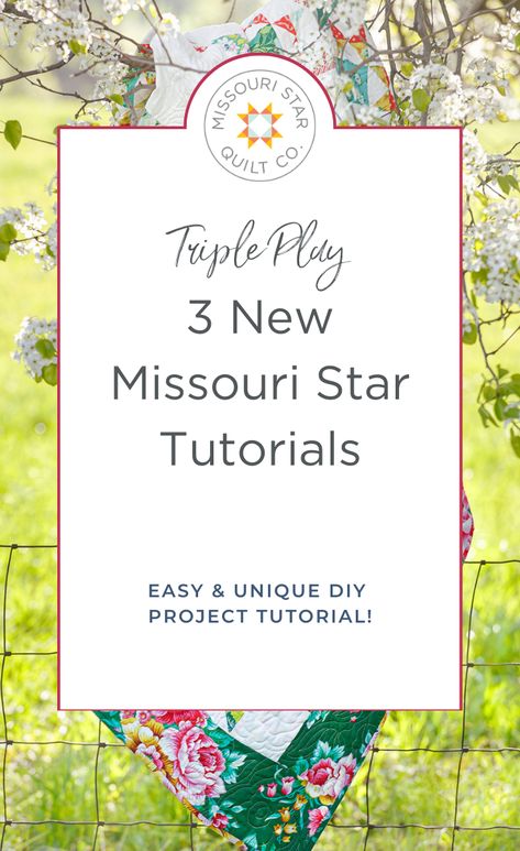 Watch this Easy Layer Cake Missouri Star Quilt Triple Play Tutorial! Donna Jordan 4 Slice Layer Cake Quilt Tutorials, Missouri Star Quilt Company Tutorials Layer Cakes, 10 Inch Square Quilt Patterns Layer Cakes, 10 Inch Square Quilt Patterns, Supernova Quilt, Missouri Star Quilt Pattern, Jenny Doan Tutorials, Quilt Tutorial Video, Msqc Tutorials