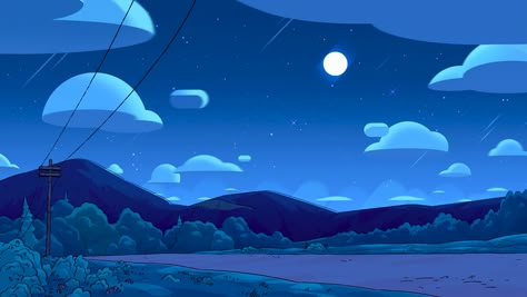 Tiki Background, Steven Universe Background, Blue Diamond Steven Universe, Steven Universe Wallpaper, Scenic Wallpaper, Desktop Wallpaper Art, Space Rocks, Scenery Background, Night Forest