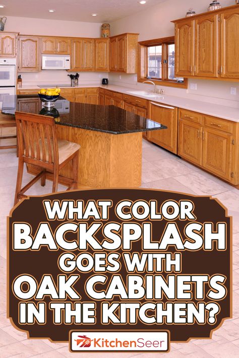 Backsplash For Oak Kitchen Cabinets, Small Kitchen With Oak Cabinets, Beadboard Backsplash Oak Cabinets, Kitchens With Golden Oak Cabinets, Oak Kitchen Cabinets Backsplash, Blue Tile Backsplash Kitchen Oak Cabinets, Oak Kitchen Backsplash Ideas, Backsplash Ideas For Oak Cabinets, Oak Cabinet Backsplash Ideas