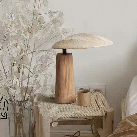 Featuring a fabric lampshade, the Wabi-sabi Retro Table Lamp emits a soft and warm glow, creating a cozy and inviting atmosphere in any room. The unique design of the lampshade adds an artistic touch to its overall appearance, combining simplicity with creativity.    Product Information:  Brand: LIGHTING-FOREST  Product Name: Table Lamp  Size (Dia*H):  25cm*30cm ( 9.84 inches* 11.81 inches )  Color: Same as picture  Material: Fabric  Bulb Base: LED  Certification: UL   Voltage: 110V~220V  Applicable space: Bedroom, nursery, living room, study, coffee shop, etc.      【FITTINGS】   What's in the box：   Lampshade x1,  Instruction Manual x1.   Notes -Considering the fragile of shipping,bulb is not included.( Advice:Energy-saving LED bulbs, incandescent bulb, that recommended max light bulb powe Wabi Sabi Lighting, Wabi Sabi Table, Wabi Sabi Lamp, Lamp Fabric, Retro Table Lamps, Library Table, Retro Table, Table Lamp Wood, Fabric Lampshade