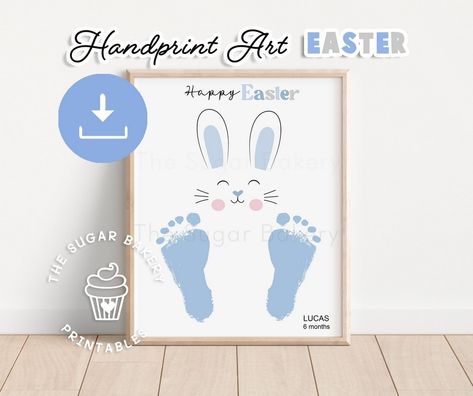 Tiny Feet, Eternal Impressions: Baby Footprint Keepsakes Easter Hand And Footprint Crafts, Easter Bunny Baby Craft, Baby Feet Bunny Painting, Easter Feet Painting, Easter Hand And Foot Print Art, First Easter Crafts, Bunny Footprint Art, Easter Footprint Art, Easter Footprint Crafts