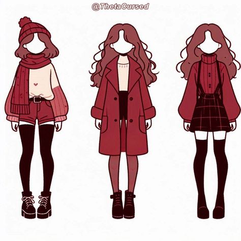 Winter Coat Drawing Reference, Drawing Winter Clothes, Winter Outfit Anime, Christmas Outfit Drawings, Winter Clothes Drawing, Art Journal Challenge, Bold Outfits, Dress Design Drawing, Winter Outfits Cold