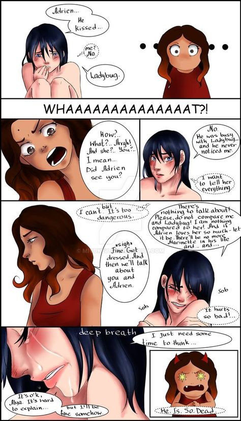 Miraculous Ladybug Fan Art Comic, Miraculous Comic, Comics Ladybug, Mlb Comics, Miraculous Comics, Marinette Et Adrien, Adrian And Marinette, Shy People, When Your Best Friend