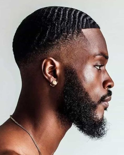 Hair Styles For Square Faces Men, Black Men Portraits, Black Man Beard Styles, Black Man Portrait Photography, Black Man Side Profile, Short Haircut Round Face, Black Man Haircut, Black Male Haircuts, Black Man Aesthetic