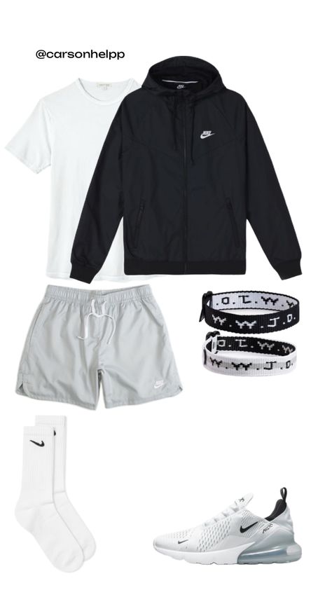 @carsonhelpp#runningoutofideas #outfit #mensoutfitinspo Outfits For School Sporty, Guy Outfits Athletic, Pe Outfits For School, Ootd Men Outfits, Basketball Fits, Recreate Outfits, Nike Fits, Outfits Athletic, Soccer Inspiration