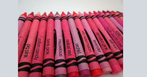 Crayola Crayon Colors, Pink Crayon, National Pink Day, Valentines Day Coloring Page, Valentines Day Coloring, Desktop Wallpaper Pattern, Crayola Crayons, Free Valentine, Pink Cotton Candy