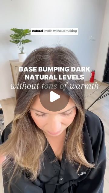 CARLY  ZANONI • Color & Placement Expert For Hairstylists on Instagram: "📌 SAVE THIS FOR WHEN YOU WANT TO BASE BREAK YOUR LEVEL 6 AND BELOW CLIENTS!   (P.S. - BCU friends, this entire tutorial is up in BCU, it’s called “Base Shifting a Level 5 Brunette All Over”)  ✅ WHO THIS IS GREAT FOR: 👉🏼 a darker natural level who wants to slightly shift her base  👉🏼 a client who is okay with warmth (this will ALWAYS be warm)   ❌ WHO THIS IS NOT GREAT FOR: 👉🏼 a client who hates warmth of any kind  👉🏼 a client who wants their natural base color shifted multiple levels (this is only going to get you one level of lift)   🎨 WHAT I USED: @schwarzkopfusa BlondMe Base Breaker Extra Cool with BlondMe 20 volume (mixed in a 1:1 ratio)   🔥 WHAT QUESTIONS DO YOU HAVE ABOUT BASE BUMPING A BRUNETTE LIKE T Base Breaker On Dark Hair, Brunette Box Dye, Hair Color Inspo Aesthetic, Black Box Dye To Balayage, Level 5 Hair Color, Level 7 Reverse Balayage, Partial Saturation Hair Painting, Partial Balayage Placement Techniques, Box Dye