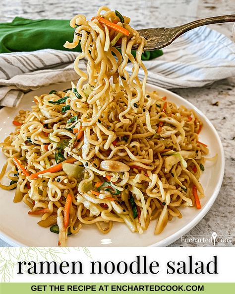 Mr Noodle Salad, Ramen Noodle Pasta Salad, Ramen Noodle Salads, Cooked Ramen Noodle Salad, Asain Salad Recipes Ramen, Cold Ramen Salad, Chinese Pasta Salad, Cold Chinese Noodle Salad, Roman Noodle Salad Recipes