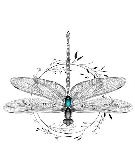 Dragonfly Tattoos, Dragonfly Artwork, Flying Tattoo, Dragonfly Tattoo Design, Tasteful Tattoos, Tatuaje A Color, Dragonfly Tattoo, Dragonfly Art, Spine Tattoos