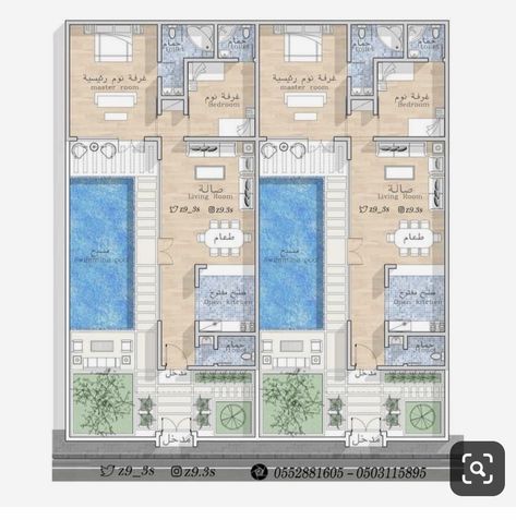 Chalets Design, Chalet Floor Plans, Arabic Villa, Atrium House, Beach House Plan, Resort Plan, Indian House Plans, Narrow Lot House, Pool House Plans