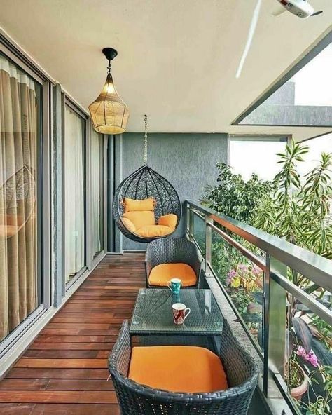 Modern Balcony Design, Living Room Decor Tips, Interior Balcony, Balkon Decor, Balcony Design Ideas, Modern Balcony, House Balcony Design, Small Balcony Design, Balcony Furniture