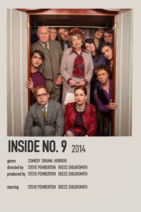 Inside Number 9, Inside No 9 Poster, Old Gregg, Steve Pemberton, Inside No 9, Reece Shearsmith, Tv Poster, League Of Gentlemen, Minimalist Posters