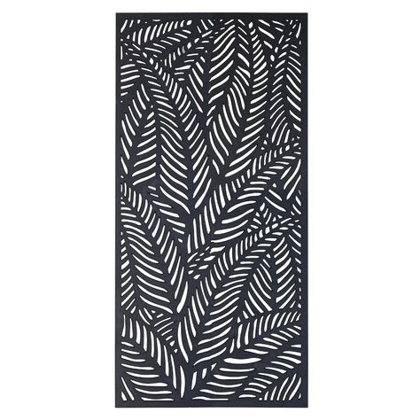 Matrix Decor Screens 70.8 In. X 35.4 In. Ferns Decorative Wall Décor And Privacy Panel, Black | Wayfair.ca Outdoor Privacy Panels, Lattice Privacy Screen, Decorative Fence Panels, Main Gates, Decorative Screen Panels, Gates Design, Wall Fence, House Gate, Privacy Fence Designs