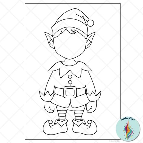 Elf Template Set, Christmas Holiday Door Decor Craft Elf Yourself Template Free Printable, Elf Body Template Printable, Elf Template For Photo, Elf Template Free Printable, Elf Yourself Craft Template, Christmas Elf Drawing, Elf Template, Imaginative Writing, Kindergarten Craft Activities