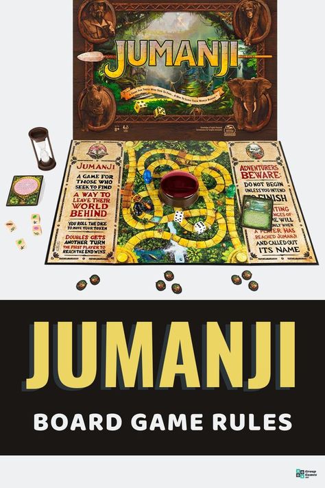 Jumanji Board Game Rules Indoor Game Ideas, Family Indoor Games, Board Game Printable, Jumanji Game, Jumanji Board Game, Family Games Indoor, Games Indoor, Board Game Party, Games Family