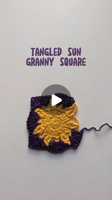 Knitting | Crocheting 🧶 on Instagram: "TANGLED SUN GRANNY SQUARE 😩💗 📹: @atainya Follow @crochetqueen1 for more knitting & crocheting tips 🧶 Follow @crochetqueen1 for more knitting & crocheting tips 🧶" Tangled Sun Crochet Granny Square, Tangled Sun Crochet Pattern Free, Tangled Sun Crochet Pattern, Tangled Crochet Granny Square, Rapunzel Sun Crochet, Tangled Granny Square Pattern, Tangled Sun Granny Square, Rapunzel Granny Square, Tangled Rapunzel Crochet