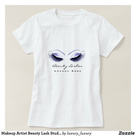 Makeup T Shirt Design, Makeup Shirts, Rose Makeup, Lash Studio, Artist Shirts, Beauty Lash, Rose T Shirt, Shop Makeup, Blue T Shirt