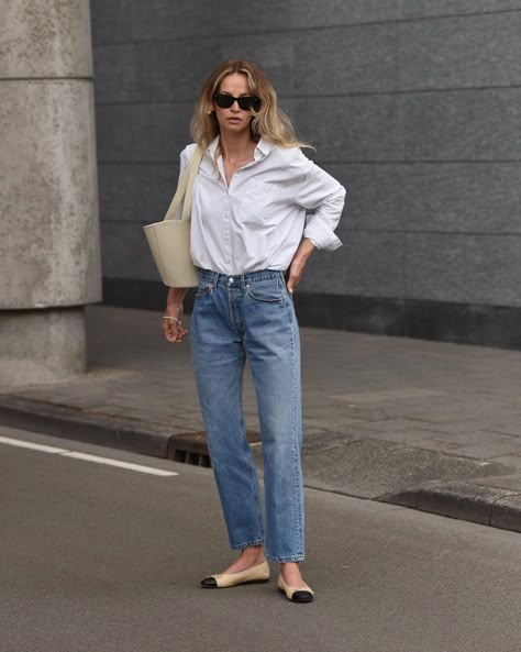 Anouk Yve op Instagram: "Daily uniform ✌🏼 ph @kimhoekstrafotografie" Anouk Yve, Ballet Flats Outfit, Flats Outfit, Style Casual Chic, Mode Inspo, 가을 패션, Mode Inspiration, Looks Vintage, Summer Outfits Women