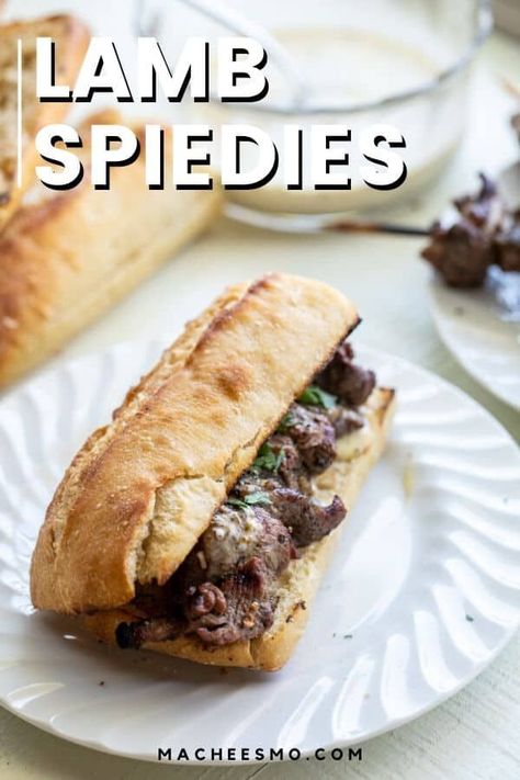 Lamb Sandwich Recipes, Lamb Sandwich, Marinated Lamb, Grilled Bread, Simply Recipes, Wrap Recipes, Wrap Sandwiches, Grilled Meat, Sandwich Recipes