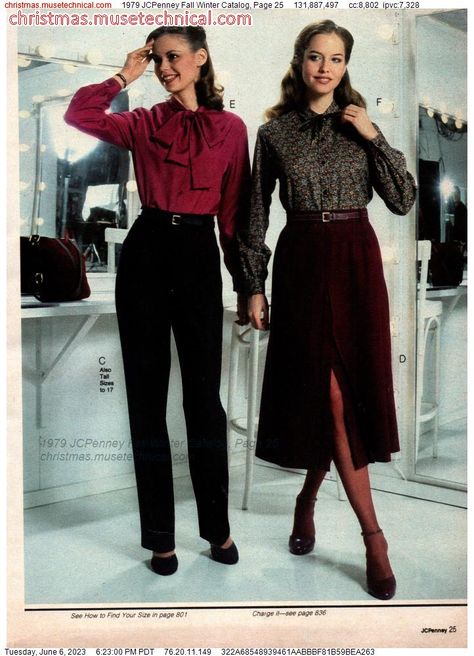 1979 JCPenney Fall Winter Catalog, Page 25 - Catalogs & Wishbooks 1979 Womens Fashion, 1970s Catalog, Silly Shirt, 70 Fashion, Fashion 1970s, Womens Office, Corporate Fashion, Seventies Fashion, 80s Outfit