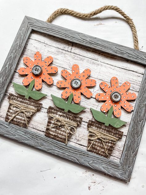 Dollar Tree Flower Crafts, Dollar Tree Flowers, Diy Spring Crafts, Aluminum Can Crafts, Easy Diy Decor, Spring Decor Diy, Summer Craft, Senior Activities, Wine Cork Crafts