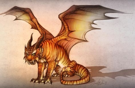 Catgon. | Alternate Universe | Know Your Meme Tracy Butler Art, Demonic Dragon, Tracy Butler, Drawing Dragons, Cat Dragon, Lion Dragon, Tiger Dragon, Dragon Stuff, Dragon Cat