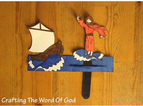 Jesus Walks On Water Jesus Walks On Water, Sunday School Projects, Jesus Crafts, Children's Church Crafts, Bible Story Crafts, Preschool Bible, Bible School Crafts, Christian Crafts, Bible Crafts For Kids