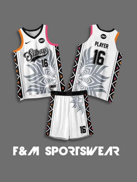 White Jersey Basketball Design, Sublimation Basketball Uniforms Design, Basketball Jersey Design Ideas Sublimation, Jersey Design Basketball, Best Basketball Jersey Design, Basketball Jersey Design, Jersey Basket, Basketball Jersey Outfit, Basketball Kit