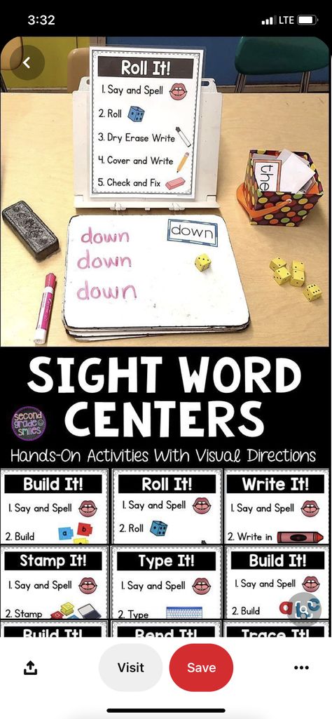 Sight Word Centers, Work Planning, Center Rotations, Teaching Sight Words, Word Work Centers, School Of Life, Sight Words Kindergarten, Beginning Readers, Sight Word Practice