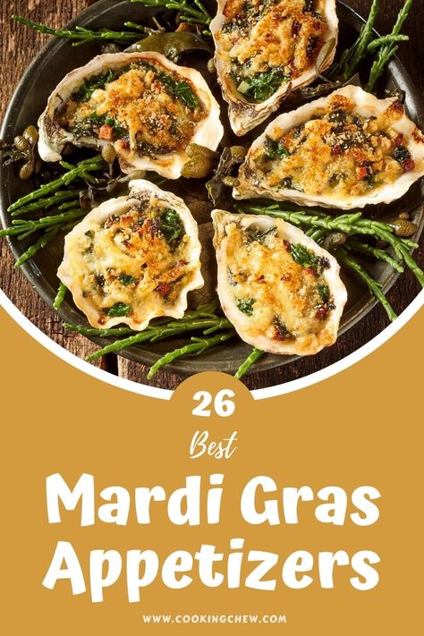 Mardi Gras Snacks, Mardi Gras Appetizers, Crawfish Dip, List Of Appetizers, Shrimp Lettuce Wraps, Chicken Minis, Bacon Wrapped Shrimp, Mardi Gras Food, Bacon Appetizers